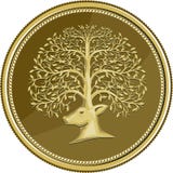 Pièce d'or principale d'Antler d'arbre de cerfs communs rétro illustration de vecteur Pièce d'or principale d'Antler d'arbre de cerfs communs rétro illustration de vecteur
