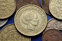 Pièces de monnaie du Danemark photo stock Pièces de monnaie du Danemark photo stock