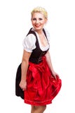 Piękna kobieta w tradycyjnym bavarian dirndl obraz royalty free Piękna kobieta w tradycyjnym bavarian dirndl obraz royalty free