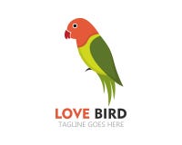 piękna lovebird logo royalty ilustracja piękna lovebird logo royalty ilustracja