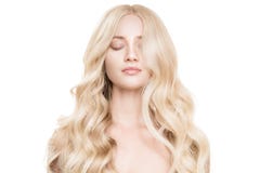 Piękna Młoda Blond kobieta Z Długim Falistym włosy obraz royalty free Piękna Młoda Blond kobieta Z Długim Falistym włosy obraz royalty free
