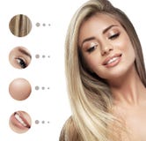 Piękno kobiety twarzy portret Piękna zdroju modela dziewczyna z perfect świeżą czystą skórą Młodości i skóry opieki pojęcie zdjęcie stock Piękno kobiety twarzy portret Piękna zdroju modela dziewczyna z perfect świeżą czystą skórą Młodości i skóry opieki pojęcie zdjęcie stock