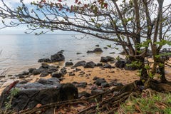 Piękny Północny brzeg Kauai dukt po tym jak ważna ulewa, Hawaje obrazy stock Piękny Północny brzeg Kauai dukt po tym jak ważna ulewa, Hawaje obrazy stock