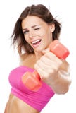 pięknych dumbbells szczupła kobieta zdjęcia stock pięknych dumbbells szczupła kobieta zdjęcia stock
