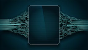 Placa de circuito futurista abstrata com exposição eletrônica, conceito da tecnologia digital do computador da olá!-tecnologia ilustração royalty free Placa de circuito futurista abstrata com exposição eletrônica, conceito da tecnologia digital do computador da olá!-tecnologia ilustração royalty free