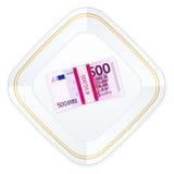 Placa e cinco cem euro- blocos ilustração do vetor Placa e cinco cem euro- blocos ilustração do vetor