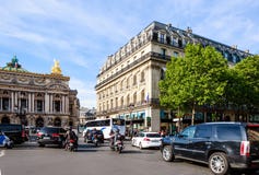 Place De L`Opera. La Grand Hotel.Paris National Opera. Stock Image Place De L`Opera. La Grand Hotel.Paris National Opera. Stock Image