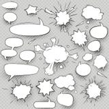 Placez des bulles et des éléments comiques de la parole de style de collection avec les ombres tramées Rectangle ovale de nuage e illustration de vecteur Placez des bulles et des éléments comiques de la parole de style de collection avec les ombres tramées Rectangle ovale de nuage e illustration de vecteur
