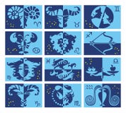 Placez des symboles stylisés astrologiques de zodiaque Les contours des constellations de zodiaque Les signes d'horoscope, des to illustration de vecteur Placez des symboles stylisés astrologiques de zodiaque Les contours des constellations de zodiaque Les signes d'horoscope, des to illustration de vecteur