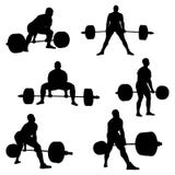 Placez le deadlift de powerlifter d'athlète illustration libre de droits Placez le deadlift de powerlifter d'athlète illustration libre de droits