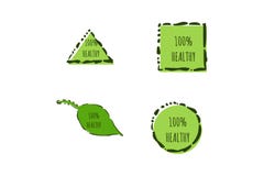 placez le label sain de 100% et l'inspiration de conceptions de logo d'emblème d'isolement sur le fond blanc illustration libre de droits placez le label sain de 100% et l'inspiration de conceptions de logo d'emblème d'isolement sur le fond blanc illustration libre de droits