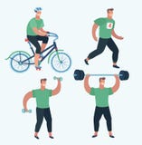Placez les sports que l'homme font l'exercice de sport illustration de vecteur Placez les sports que l'homme font l'exercice de sport illustration de vecteur