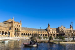 Placu De Espana Hiszpania kwadrat w Seville, Andalusia, Hiszpania zdjęcie royalty free Placu De Espana Hiszpania kwadrat w Seville, Andalusia, Hiszpania zdjęcie royalty free