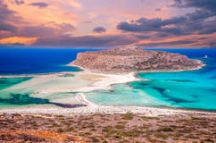 Plage de Balos, île de la Grèce images libres de droits Plage de Balos, île de la Grèce images libres de droits