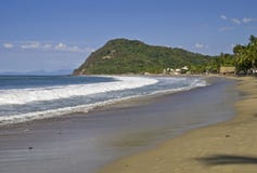 Plage de l'océan pacifique au Mexique images libres de droits Plage de l'océan pacifique au Mexique images libres de droits