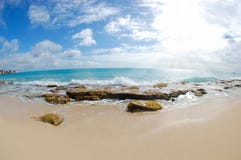 Plage - Fisheye images libres de droits Plage - Fisheye images libres de droits