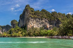 Plage occidentale de Railay dans la province de Krabi de Thailad photo stock Plage occidentale de Railay dans la province de Krabi de Thailad photo stock