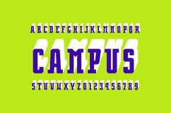 Plakserif bulkdoopvont in de sportstijl stock illustratie Plakserif bulkdoopvont in de sportstijl stock illustratie