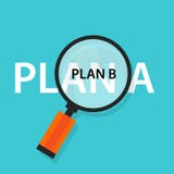 Plan een B-het conceptenalternatief van de noodsituatiestrategie royalty-vrije illustratie Plan een B-het conceptenalternatief van de noodsituatiestrategie royalty-vrije illustratie