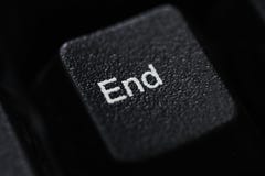 Plan rapproché d'une extrémité noire de bouton de clavier photographie stock libre de droits Plan rapproché d'une extrémité noire de bouton de clavier photographie stock libre de droits