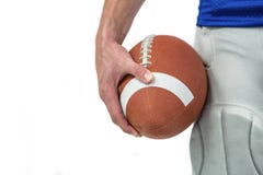 Plan rapproché de joueur de sports tenant la boule photo stock Plan rapproché de joueur de sports tenant la boule photo stock