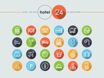 Plan symbolsuppsättning för hotell Royaltyfri Fotografi Plan symbolsuppsättning för hotell Royaltyfri Fotografi