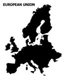 Plan översikt för vektor av eurounion med namn stock illustrationer Plan översikt för vektor av eurounion med namn stock illustrationer