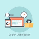 Plana SEO Concept stock illustrationer Plana SEO Concept stock illustrationer