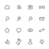 Plana symboler. Sociala medier stock illustrationer Plana symboler. Sociala medier stock illustrationer