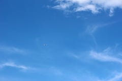 Plane on clear blue sky