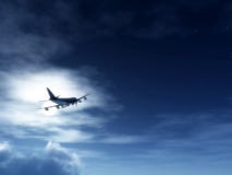 Plane In Flight At Night 2 Royalty Free Stock Image Plane In Flight At Night 2 Royalty Free Stock Image