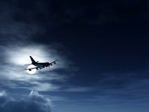 Plane In Flight At Night Stock Photography Plane In Flight At Night Stock Photography