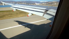 Plane landing with the water