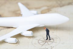Planeamiento del viaje de negocios o concepto del viaje, busine adulto miniatura foto de archivo libre de regalías Planeamiento del viaje de negocios o concepto del viaje, busine adulto miniatura foto de archivo libre de regalías