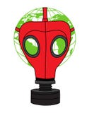 Planet Earth, environmental pollution, global disaster, ecology icons royalty free illustration Planet Earth, environmental pollution, global disaster, ecology icons royalty free illustration