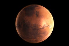 Planet Mars in the outer space. 3D Rendering stock illustration Planet Mars in the outer space. 3D Rendering stock illustration