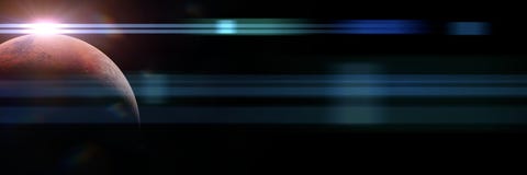 Planet Mars at sunrise banner, elements of this image are furnished by NASA Royalty Free Illustration Planet Mars at sunrise banner, elements of this image are furnished by NASA Royalty Free Illustration