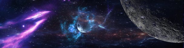 Planetas e galáxia, papel de parede da ficção científica foto de stock royalty free Planetas e galáxia, papel de parede da ficção científica foto de stock royalty free