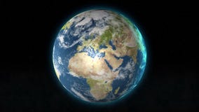 Planeten-Erdzoom heraus von Jerusalem, Tempelberg, Israel zum Weltraum Planeten-Erdzoom heraus von Jerusalem, Tempelberg, Israel zum Weltraum