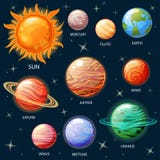 Planeten van het Zonnestelsel royalty-vrije illustratie Planeten van het Zonnestelsel royalty-vrije illustratie