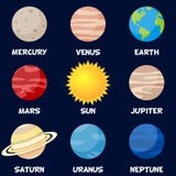Planets Of The Solar System With Sun Stock Images Planets Of The Solar System With Sun Stock Images