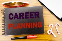 Planification des carrières des textes d'annonce d'écriture Concept d'affaires pour Job Goal Success Written sur le livre de carn Photos stock Planification des carrières des textes d'annonce d'écriture Concept d'affaires pour Job Goal Success Written sur le livre de carn Photos stock