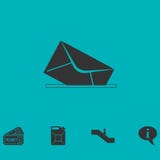 Plano del icono del buzón stock de ilustración Plano del icono del buzón stock de ilustración