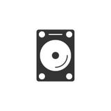 Plano del icono del disco duro ilustración del vector Plano del icono del disco duro ilustración del vector