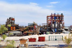Plant For The Production Of Mineral Fertilizers, Dead Sea, Israel Stock Photos Plant For The Production Of Mineral Fertilizers, Dead Sea, Israel Stock Photos