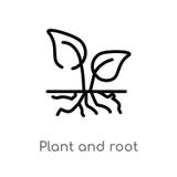 planta do esboço e ícone do vetor da raiz linha simples preta isolada ilustração do elemento do conceito da ecologia Curso editáv ilustração stock planta do esboço e ícone do vetor da raiz linha simples preta isolada ilustração do elemento do conceito da ecologia Curso editáv ilustração stock
