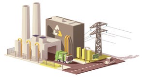 Planta polivinílica baja de la basura-a-energía del vector libre illustration Planta polivinílica baja de la basura-a-energía del vector libre illustration