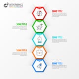 Plantilla del diseño de Infographic Concepto de la cronología con 5 pasos ilustración del vector Plantilla del diseño de Infographic Concepto de la cronología con 5 pasos ilustración del vector