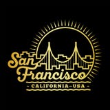 Plantilla del diseño de San Francisco Vector y ejemplo libre illustration Plantilla del diseño de San Francisco Vector y ejemplo libre illustration