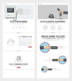Plantilla del diseño del sitio web de dos páginas con los iconos y los avatares del concepto para la cartera de la empresa de neg libre illustration Plantilla del diseño del sitio web de dos páginas con los iconos y los avatares del concepto para la cartera de la empresa de neg libre illustration